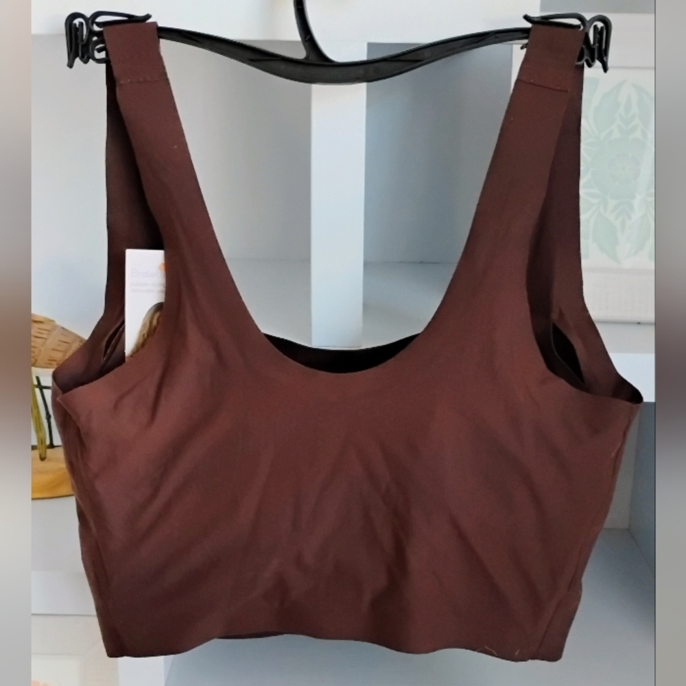 Women's Wirefree Bonded Longline Squareneck Bra   Various Sizes   NWT Brown - Picture 7 of 13